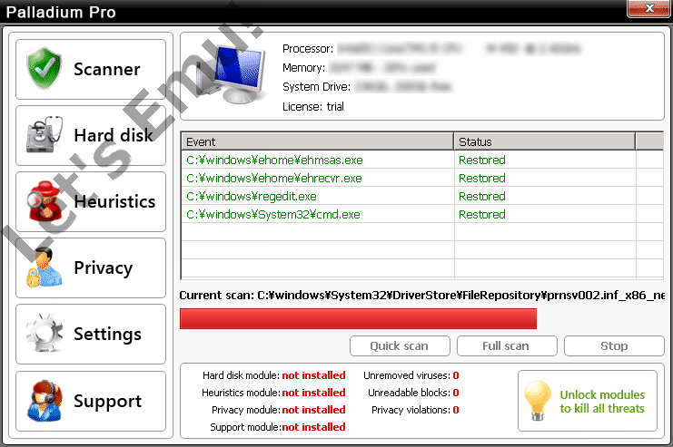 UZLeB\tg Rogue:Win32/FakePAV [Palladium Pro ]