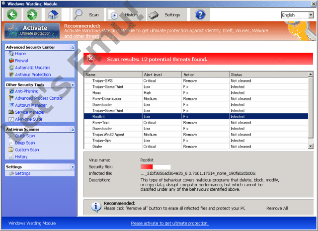 UZLeB\tg Rogue:Win32/FakePAV [Windows Accelerator Pro, Windows Efficiency Console, Windows Premium Shield]