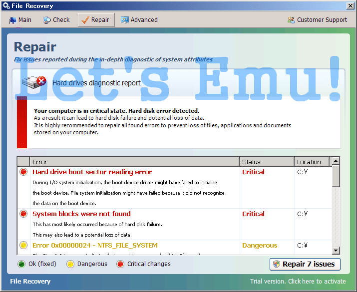 SMART Check / SMART Repair / System Check / File Restore / File Recovery / Data Recovery / Scan PC for Erros - 突然パソコンのハードディスクをスキャンし始めた!?!?
